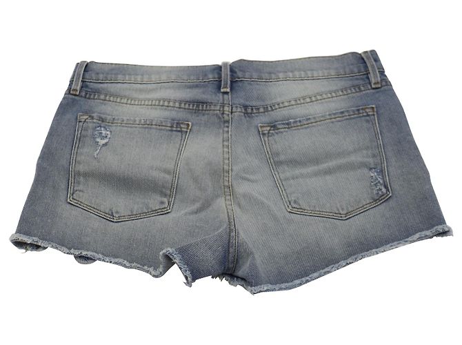 Frame Denim Shorts vaqueros Frame Le Cutoff de algodón azul claro - vista 2