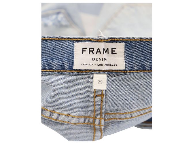 Frame Denim Shorts vaqueros Frame Le Cutoff de algodón azul claro - vista 3