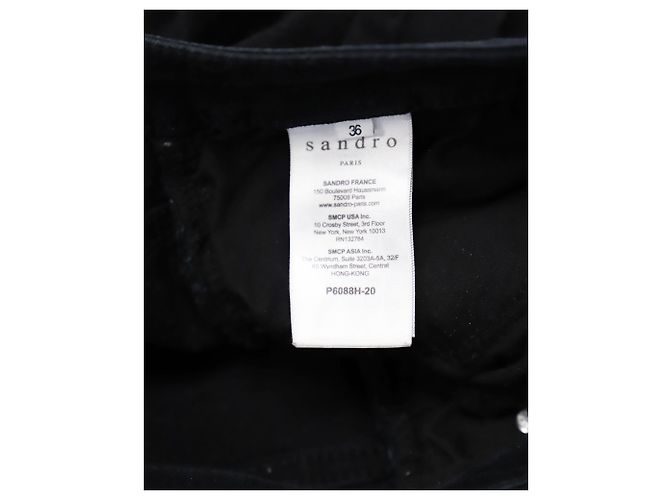 Sandro Paris Röhrenjeans aus schwarzer Baumwolle - Ansicht 4
