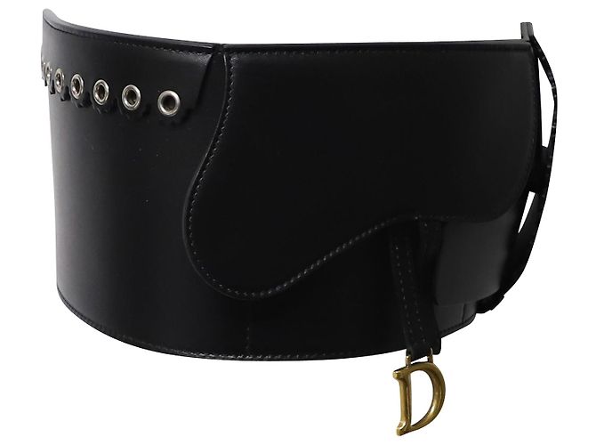 Dior Saddle Belt Bag aus schwarzem Lammleder - Ansicht 4