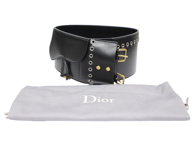 Dior Saddle Belt Bag aus schwarzem Lammleder - Ansicht 8
