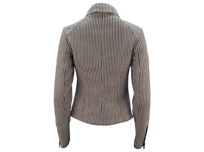 Chaqueta Perforada Drome de Cuero Gris - vista 2