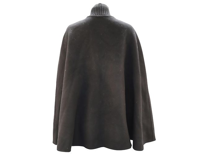 Sandro Paris Zip Cape Jacket in Black Wool - view 2