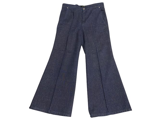 Isabel Marant Jeans Flare em algodão azul - vista 4