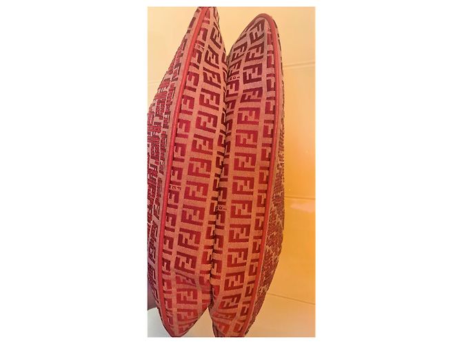 Baguette Fendi da sera con cristalli rossi Rosso Sabbia - vista 2