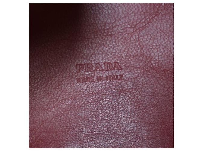 Borsa Prada Nocciolo Vitello in pelle marrone con borchie Marrone scuro - vista 7