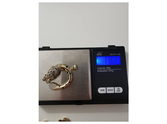 Autre Marque Collana in oro giallo 18k con pendente in zirconi D'oro - vista 2