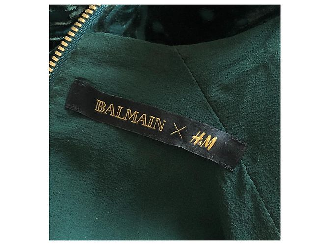 Balmain pour H&M Robe Balmain x H&M verte - vue 8
