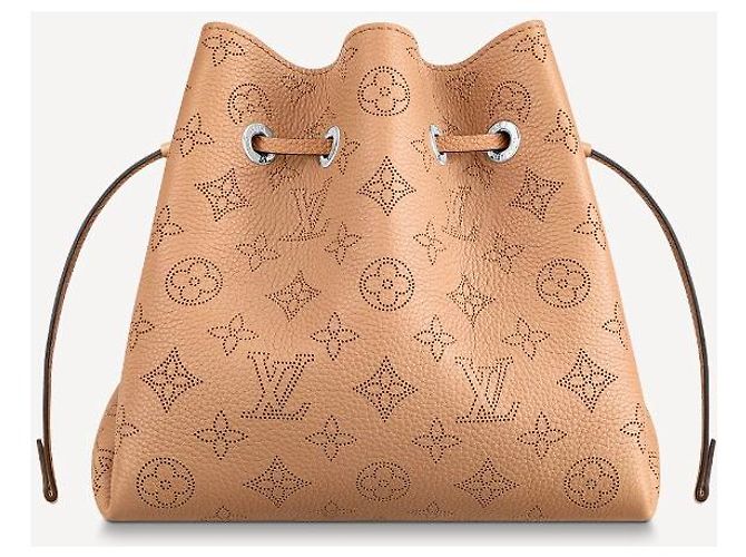 Borsa a secchiello Louis Vuitton Bella in pelle Mahina marrone - vista 2