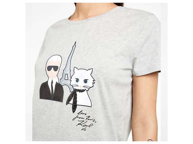 Karl Lagerfeld camiseta karl & choupette en parís Gris - vista 11