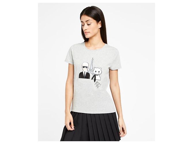 Karl Lagerfeld camiseta karl & choupette en parís Gris - vista 13