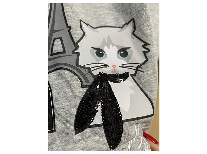 Karl Lagerfeld camiseta karl & choupette en parís Gris - vista 4