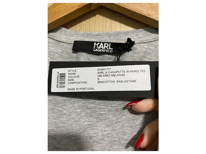 Karl Lagerfeld camiseta karl & choupette en parís Gris - vista 6