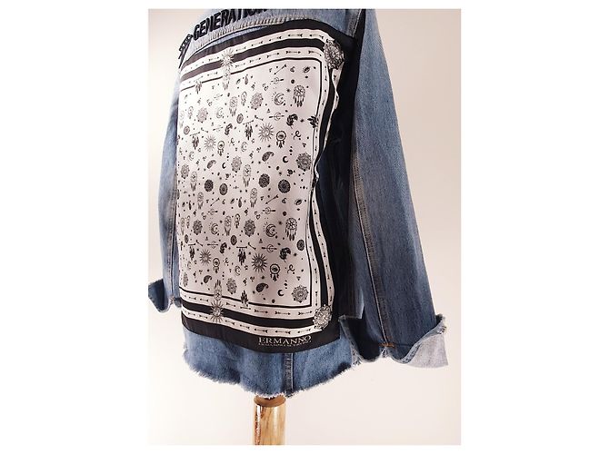 Ermanno Scervino Jeansjacke Blau Baumwolle - Ansicht 5