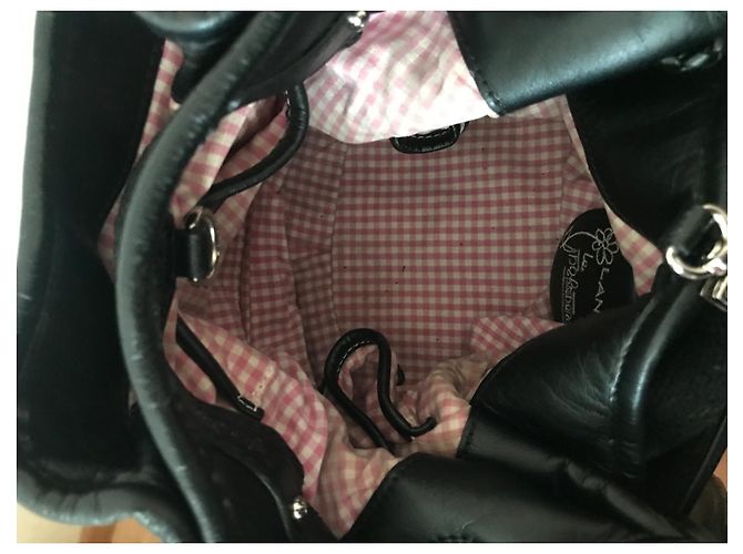 Brigitte Bardot Borsa a mano Lancel in lana nera Nero - vista 5