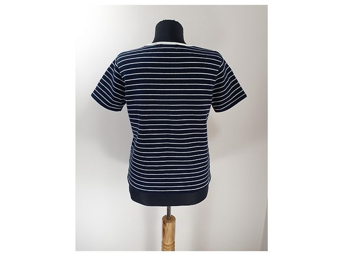 Top de Rayas Ralph Lauren Azul Blanco Algodón - vista 3