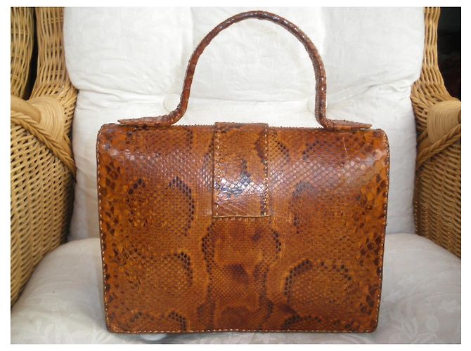 Autre Marque Borsa a mano in pelle di pitone - vista 3