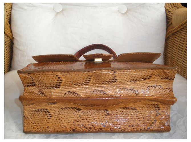 Autre Marque Borsa a mano in pelle di pitone - vista 5