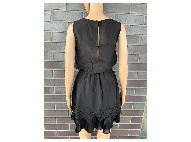 Abito Designers Remix nero in seta e cotone XS - vista 2