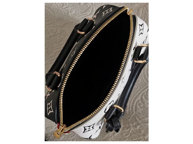 Louis Vuitton speedy Bandouliere 20 Borsa Nero Rosa Bianco - vista 9