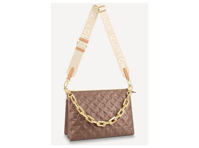 Louis Vuitton Borsa LV Coussin MM Taupe Marrone - vista 6