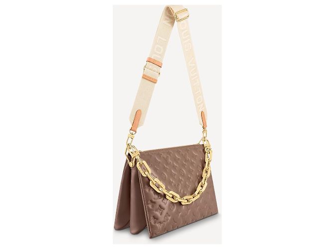 Louis Vuitton Borsa LV Coussin MM Taupe Marrone - vista 7