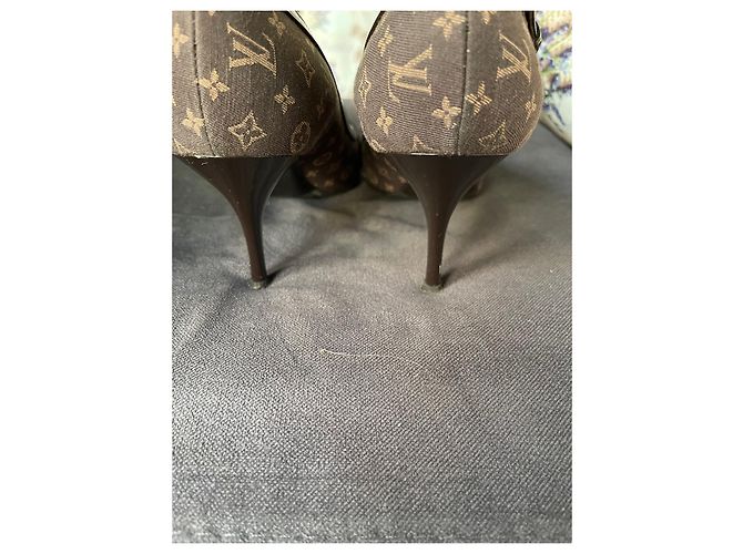 Louis Vuitton Absatzschuhe Dunkelbraun Polyester 38 - Ansicht 2
