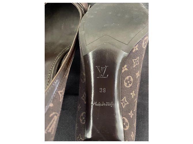 Louis Vuitton Absatzschuhe Dunkelbraun Polyester 38 - Ansicht 3