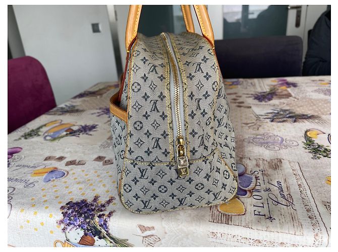 Louis Vuitton Geldbörse hellblau Stoff - Ansicht 3