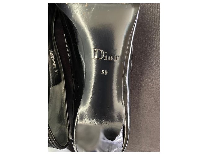 Décolleté Dior in vernice nera Nero - vista 4