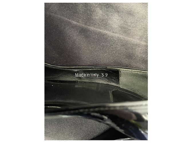 Décolleté Dior in vernice nera Nero - vista 5
