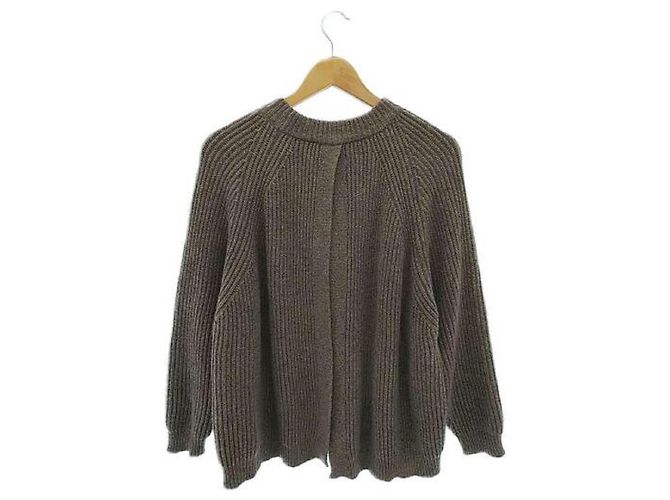 [Gebraucht] Erika Cavallini 20AW / Lederpatch / Alpaka-Strick / Pullover (dick) / XS / Alpaka / Braun / Einfarbig - Ansicht 2