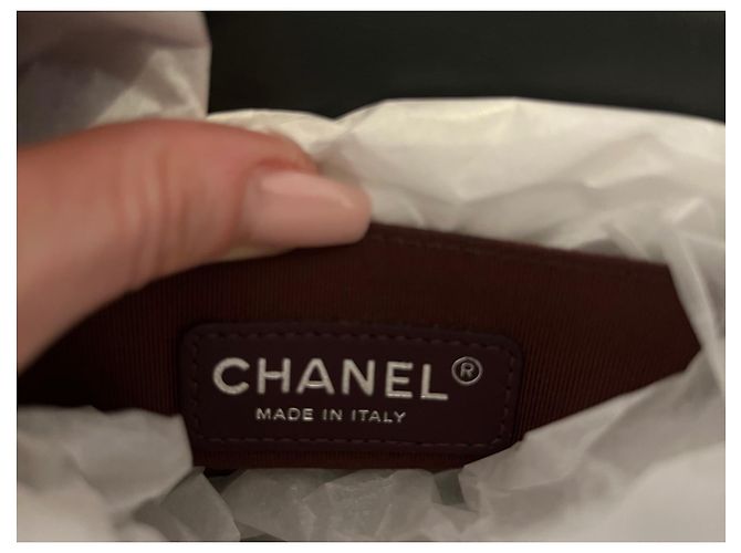Chanel Boy Medium Velluto Grigio Scuro Grigio antracite - vista 10