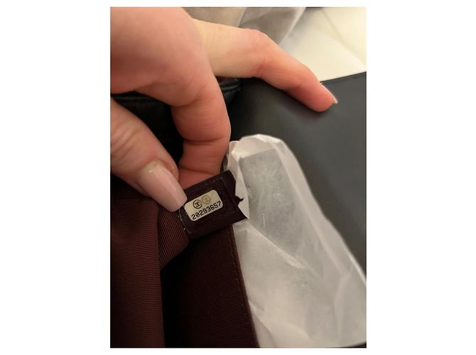 Chanel Boy Medium Velluto Grigio Scuro Grigio antracite - vista 12