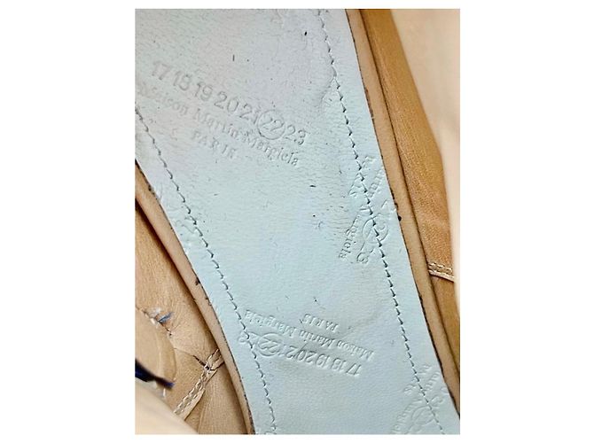 Stivaletti open toe Maison Martin Margiela blu in pelle - vista 8