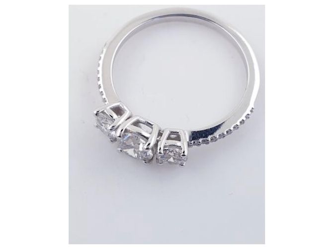 Autre Marque Ring 14 Karat Weißgold mit neuen Diamanten Ring - 0.90 CT Diamond Grau - Ansicht 6