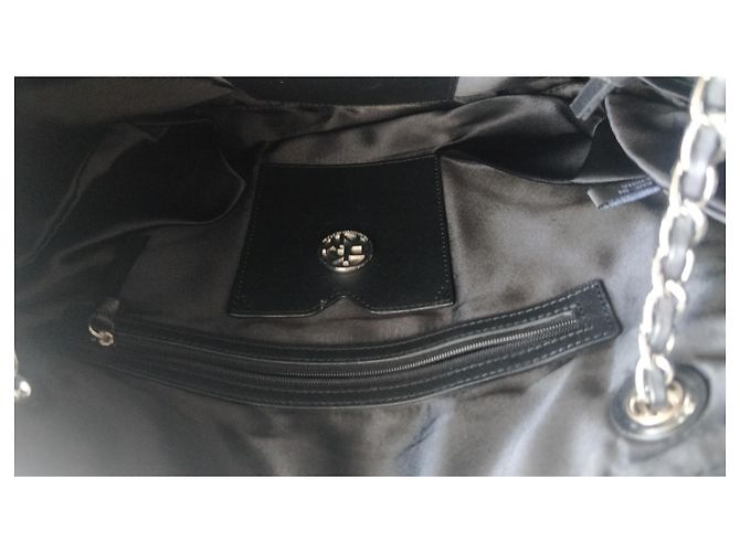 Dkny Handtasche aus Leder Grau Metallic - Ansicht 3