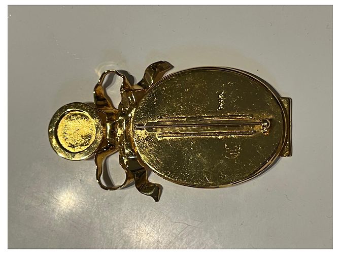 Spilla Chanel dorata D'oro - vista 7