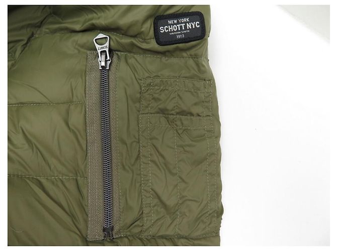 CAPPOTTO NUOVO SCHOTT NORFOLK L M 48 GIACCA TRAPUNTATA KHAKI ARMY TYPE-U - vista 9