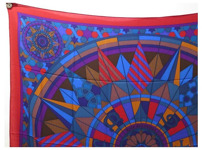 Hermès NUOVO HERMES ROSE DE COMPAS SCIALLE HIDAKA IN CASHMERE E SETA + SCATOLA SCIALLE Multicolore - vista 2