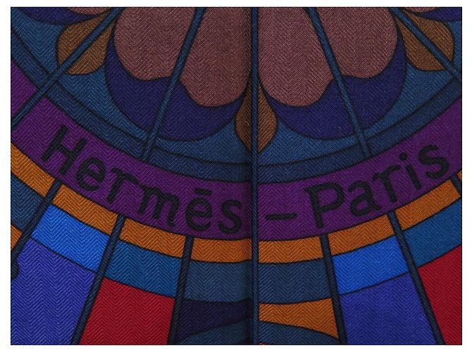 Hermès NUOVO HERMES ROSE DE COMPAS SCIALLE HIDAKA IN CASHMERE E SETA + SCATOLA SCIALLE Multicolore - vista 4