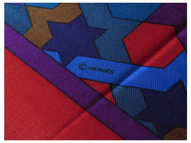 Hermès NUOVO HERMES ROSE DE COMPAS SCIALLE HIDAKA IN CASHMERE E SETA + SCATOLA SCIALLE Multicolore - vista 5