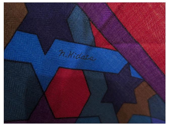 Hermès NUOVO HERMES ROSE DE COMPAS SCIALLE HIDAKA IN CASHMERE E SETA + SCATOLA SCIALLE Multicolore - vista 6