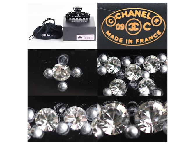 Fermaglio per capelli CHANEL con strass Coco Mark Nero - vista 3