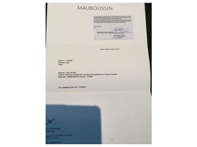 Mauboussin Diamant Eternity Ring Weißgold - Ansicht 3