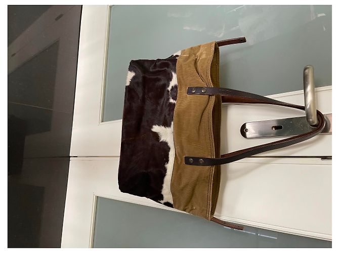 Borsa Miu Miu in denim beige - vista 2
