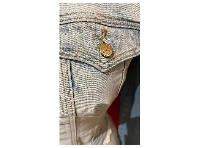 Autre Marque Fracomina Jeansjacke Blau Baumwolle Größe 36 - Ansicht 10