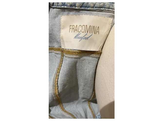 Autre Marque Fracomina Jeansjacke Blau Baumwolle Größe 36 - Ansicht 4