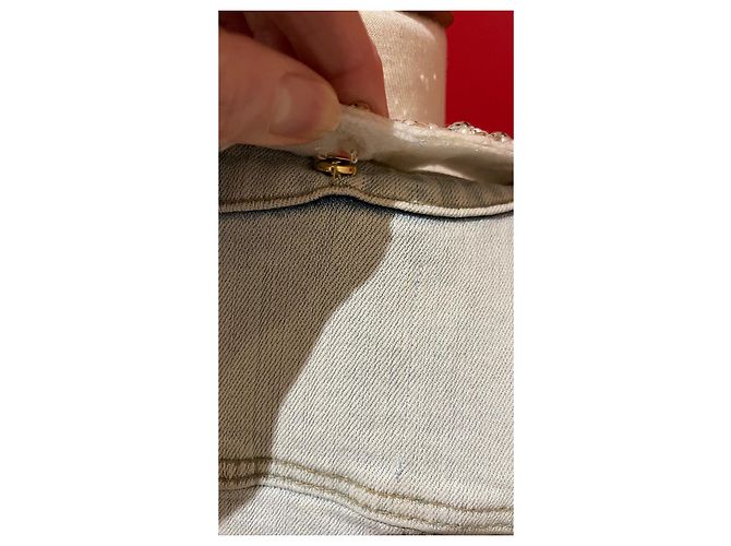 Autre Marque Fracomina Jeansjacke Blau Baumwolle Größe 36 - Ansicht 8