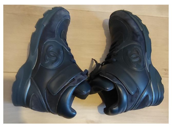 Sneakers Chanel in pelle nera Nero - vista 4